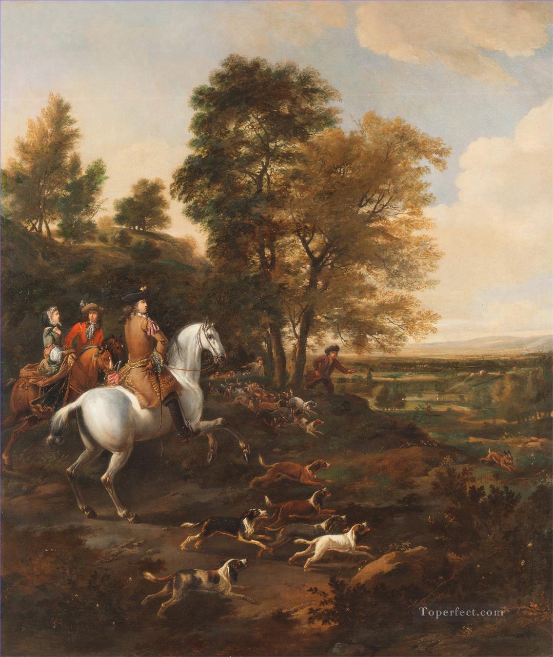 Jan Wyck Hare Hunting Oil Paintings